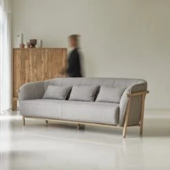 Yas - Canapé En Chêne Massif Et Tissu Gris 3 Places -Magasin De Meubles 1200 1200 canape yas en chene massif et tissu gris 3 places 3