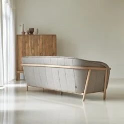 Yas - Canapé En Chêne Massif Et Tissu Gris 3 Places -Magasin De Meubles 1200 1200 canape yas en chene massif et tissu gris 3 places 4