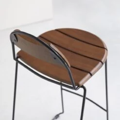 Molly - Chaise De Bar En Frêne Massif Et Métal -Magasin De Meubles 1200 1200 chaise de bar en frene massif et metal molly 4