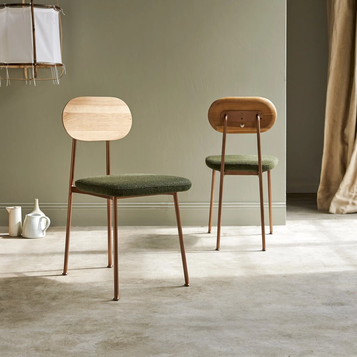 Yutapi - Chaise Kaki En Chêne 3 Yutapi - Chaise Kaki En Chêne