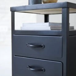 Industriel - Chevet En Métal -Magasin De Meubles 1200 1200 chevet en metal industriel 4