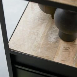 Industriel - Colonne De Salle De Bain En Manguier Et Métal -Magasin De Meubles 1200 1200 colonne de salle de bain en manguier et metal industriel 2