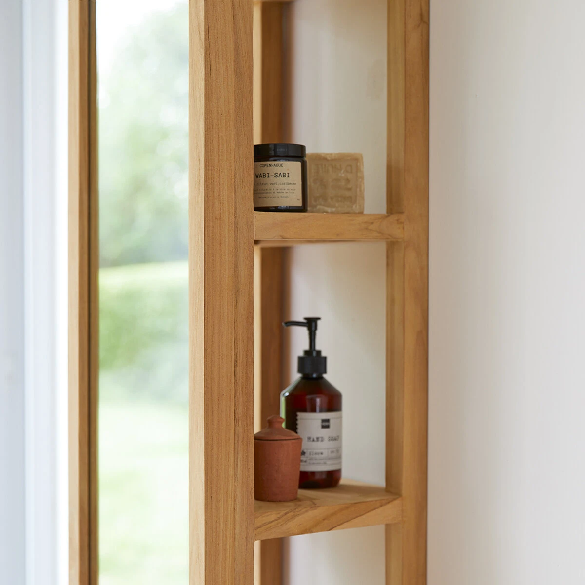 Twig - Colonne Droite En Teck Massif 4 Twig - Colonne Droite En Teck Massif – Image 2