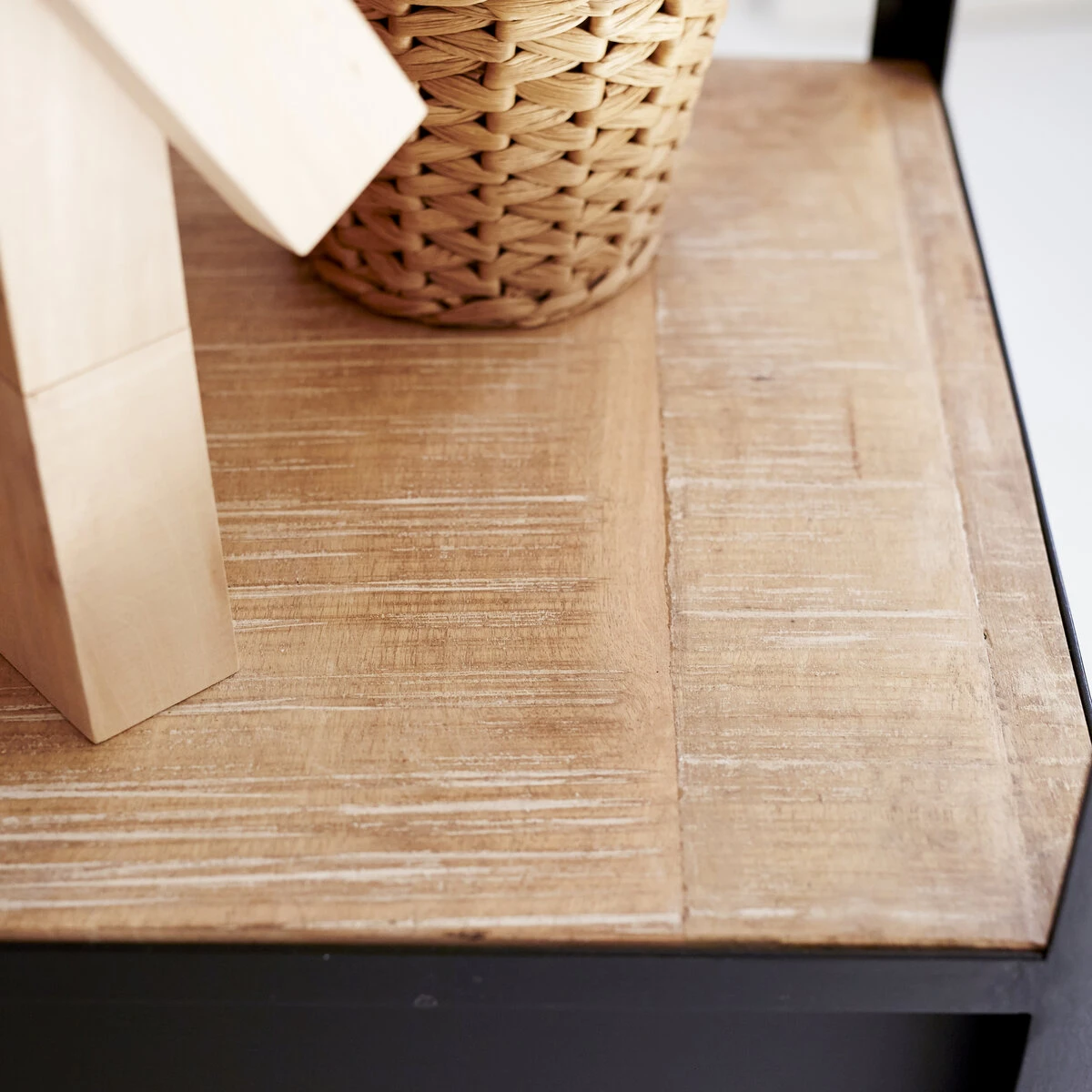 Industriel - Colonne En Manguier Et Métal 5 Industriel - Colonne En Manguier Et Métal – Image 3