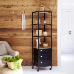 Industriel - Colonne En Manguier Et Métal 12 Industriel - Colonne En Manguier Et Métal -Magasin De Meubles 1200 1200 colonne en manguier et metal industriel 3