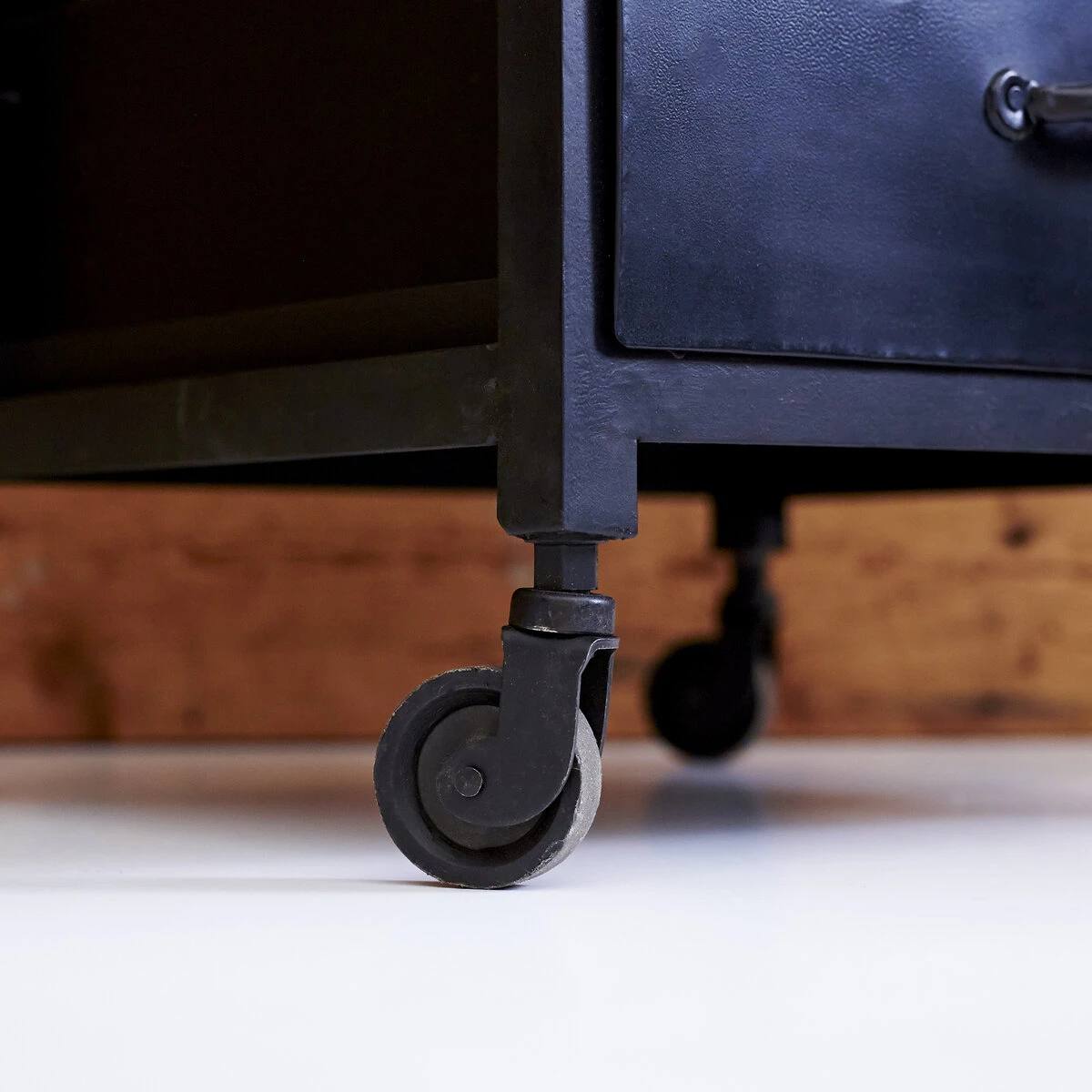 Industriel - Colonne En Manguier Et Métal 8 Industriel - Colonne En Manguier Et Métal – Image 6