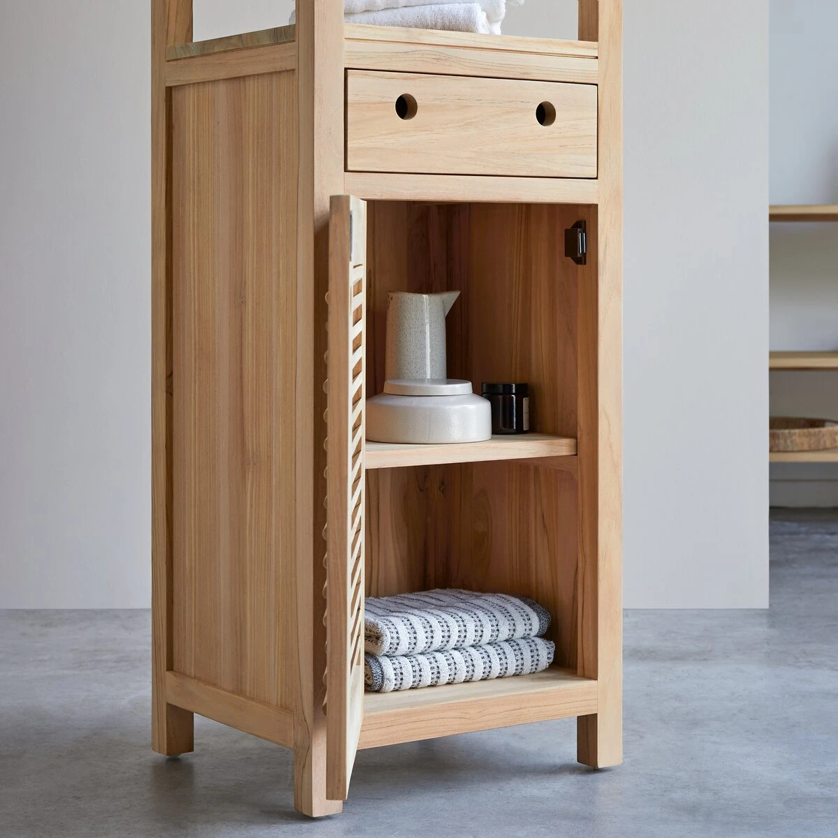 Coline - Colonne En Teck Massif 4 Coline - Colonne En Teck Massif – Image 2