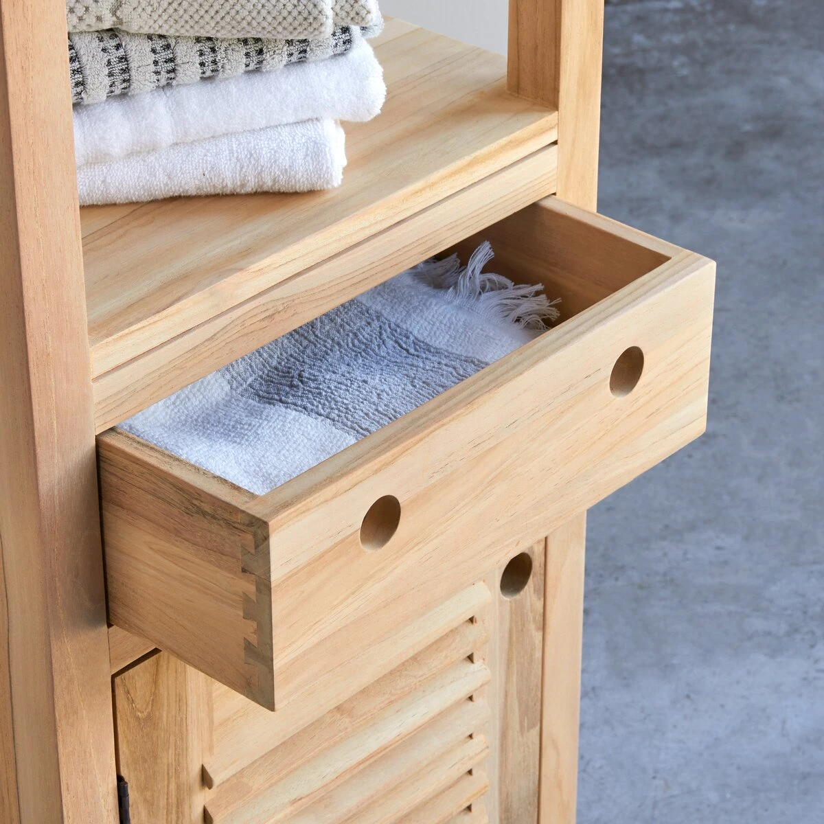 Coline - Colonne En Teck Massif 7 Coline - Colonne En Teck Massif – Image 5