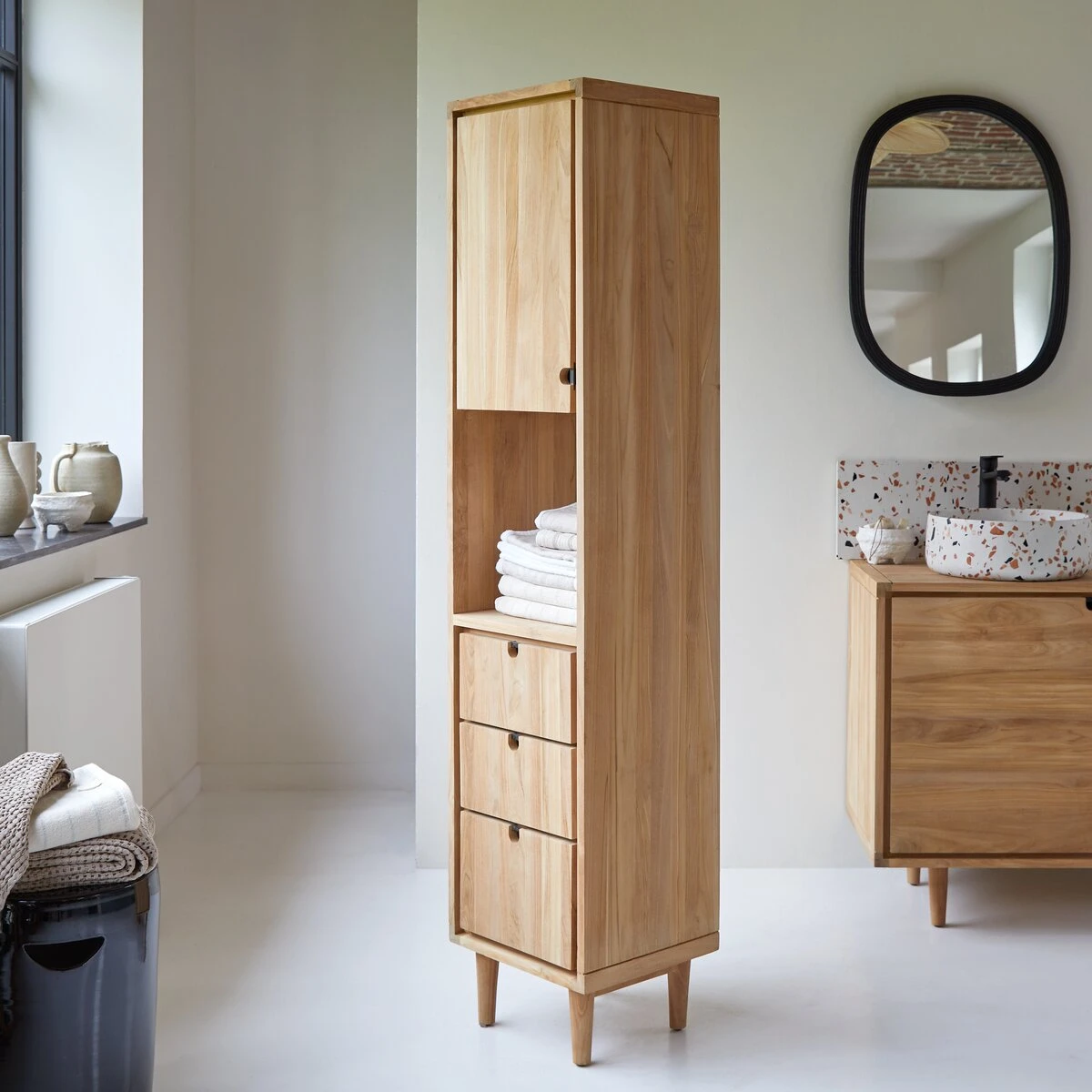 Jonàk - Colonne En Teck Massif 6 Jonàk - Colonne En Teck Massif – Image 4