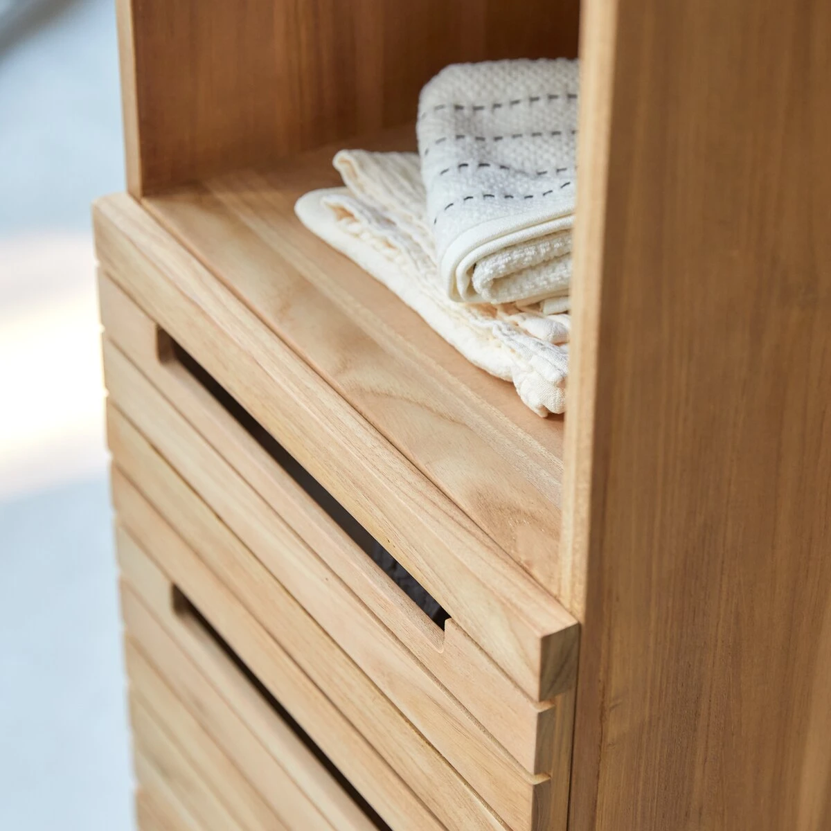 Slats - Colonne En Teck Massif 8 Slats - Colonne En Teck Massif – Image 6