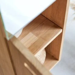 Line - Colonne Miroir En Teck Massif -Magasin De Meubles 1200 1200 colonne miroir en teck massif line 5