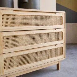 Luis - Commode En Orme Massif Et Cannage -Magasin De Meubles 1200 1200 commode en orme massif et cannage luis 5