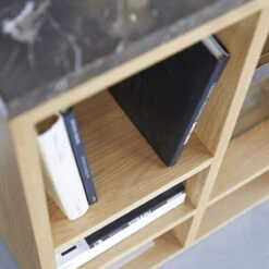 Eyota - Console En Chêne Et Marbre -Magasin De Meubles 1200 1200 console eyota en chene et marbre 2