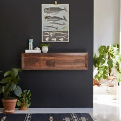 Villa - Console Murale En Palissandre Massif