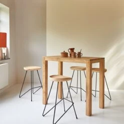 Eden - Table De Bar En Chêne Massif 2-4 Pers -Magasin De Meubles 1200 1200 eden table de bar en chene massif 2 4 pers 3