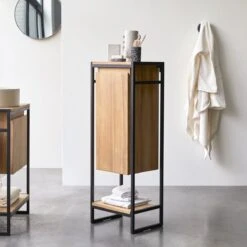 Michal - Elément Bas En Teck Massif Et Métal -Magasin De Meubles 1200 1200 element bas en teck massif et metal michal 3