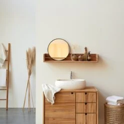 Sasha - Etagère De Salle De Bain En Teck Massif 100 Cm