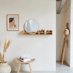 Ugo - Etagère De Salle De Bain En Teck Massif 100 Cm