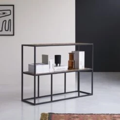 Isak - Etagère En Orme Massif Et Métal -Magasin De Meubles 1200 1200 etagere en orme massif et metal isak 3