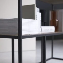 Isak - Etagère En Orme Massif Et Métal -Magasin De Meubles 1200 1200 etagere en orme massif et metal isak 6