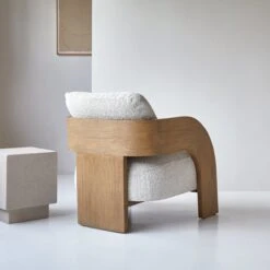 Boti - Fauteuil En Mindi Massif Et Tissu écru -Magasin De Meubles 1200 1200 fauteuil boti en mindi massif et tissu ecru 3
