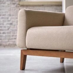 Bjorn - Fauteuil En Chêne Massif Et Tissu écru -Magasin De Meubles 1200 1200 fauteuil en chene massif et tissu ecru bjorn 4