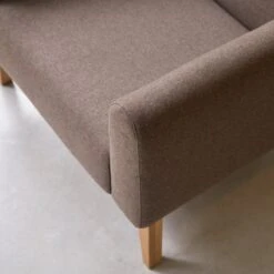 Bjorn - Fauteuil En Chêne Massif Et Tissu Marron -Magasin De Meubles 1200 1200 fauteuil en chene massif et tissu marron bjorn 2