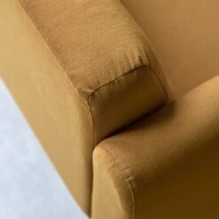 Bjorn - Fauteuil En Chêne Massif Et Tissu Moutarde -Magasin De Meubles 1200 1200 fauteuil en chene massif et tissu moutarde bjorn 2