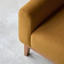 Bjorn - Fauteuil En Chêne Massif Et Tissu Moutarde -Magasin De Meubles 1200 1200 fauteuil en chene massif et tissu moutarde bjorn 5