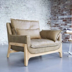Woodnest - Fauteuil En Chêne Massif Et Cuir Cheyenne -Magasin De Meubles 1200 1200 fauteuil woodnest en chene massif et cuir cheyenne 16