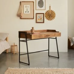 Hedda - Bureau Enfant En Manguier Massif Et Métal -Magasin De Meubles 1200 1200 hedda bureau enfant en manguier massif et metal 3