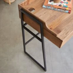 Hedda - Bureau Enfant En Manguier Massif Et Métal -Magasin De Meubles 1200 1200 hedda bureau enfant en manguier massif et metal 4