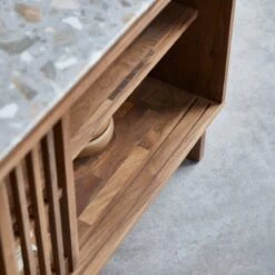 Isaure - Buffet En Noyer Massif Et Terrazzo Premium 160 Cm -Magasin De Meubles 1200 1200 isaure buffet en noyer massif et terrazzo premium 160 cm 4