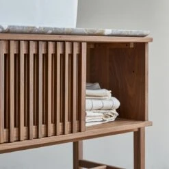 Isaure - Meuble Salle De Bain En Noyer Massif Et Terrazzo Premium 125 Cm 14 Isaure - Meuble Salle De Bain En Noyer Massif Et Terrazzo Premium 125 Cm -Magasin De Meubles 1200 1200 isaure meuble salle de bain en noyer massif et terrazzo premium 125 cm 4