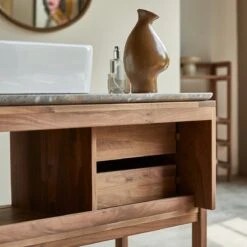 Isaure - Meuble Salle De Bain En Noyer Massif Et Terrazzo Premium 125 Cm 15 Isaure - Meuble Salle De Bain En Noyer Massif Et Terrazzo Premium 125 Cm -Magasin De Meubles 1200 1200 isaure meuble salle de bain en noyer massif et terrazzo premium 125 cm 5