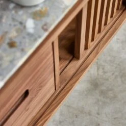 Isaure - Meuble Salle De Bain En Noyer Massif Et Terrazzo Premium 125 Cm 17 Isaure - Meuble Salle De Bain En Noyer Massif Et Terrazzo Premium 125 Cm -Magasin De Meubles 1200 1200 isaure meuble salle de bain en noyer massif et terrazzo premium 125 cm 7