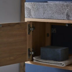Basic - Meuble Lave Main En Teck Massif Et Marbre Grey -Magasin De Meubles 1200 1200 meuble lave main en teck massif et marbre basic grey 4