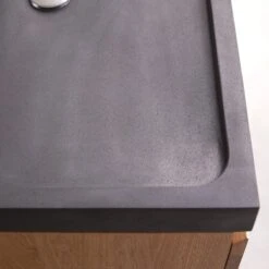 Nova - Meuble Salle De Bain En Chêne Massif Et Pierre De Lave 80 Cm -Magasin De Meubles 1200 1200 meuble salle de bain en chene massif et pierre de lave nova 80 cm 2