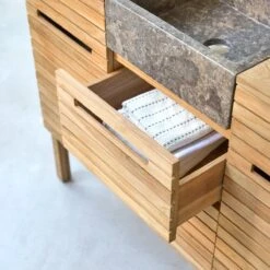 Slats - Meuble Salle De Bain En Teck Massif Et Marbre 125 Cm -Magasin De Meubles 1200 1200 meuble salle de bain en teck massif et marbre slats 125 cm 4