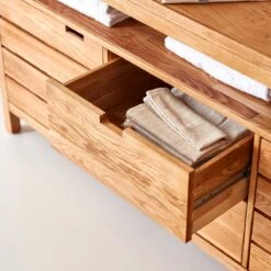 Serena - Meuble Sous Vasque En Chêne Massif 165 Cm -Magasin De Meubles 1200 1200 meuble sous vasque en chene massif serena 165 cm 4