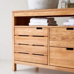 Serena - Meuble Sous Vasque En Chêne Massif 165 Cm -Magasin De Meubles 1200 1200 meuble sous vasque en chene massif serena 165 cm 5