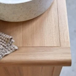 Volute - Meuble Sous Vasque En Chêne Massif 65 Cm -Magasin De Meubles 1200 1200 meuble sous vasque en chene massif volute 65 cm 2