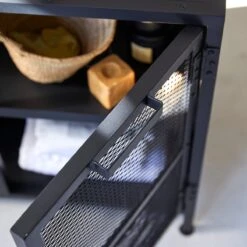 Romy - Meuble Sous Vasque En Manguier Et Métal 95 Cm -Magasin De Meubles 1200 1200 meuble sous vasque en manguier et metal romy 95 cm 6