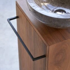 Stelle - Meuble Sous Vasque En Noyer Massif Gauche -Magasin De Meubles 1200 1200 meuble sous vasque en noyer massif stelle gauche 4