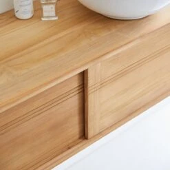 Basic - Meuble Sous Vasque En Teck Massif 140 Cm -Magasin De Meubles 1200 1200 meuble sous vasque en teck massif basic 140 cm 4