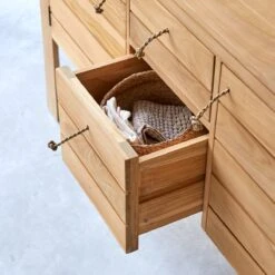 Minimalys - Meuble Sous Vasque En Teck Massif 145 Cm -Magasin De Meubles 1200 1200 meuble sous vasque en teck massif minimalys 145 cm 4