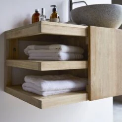 Typo - Meuble Sous Vasque En Teck Massif 90 Cm -Magasin De Meubles 1200 1200 meuble sous vasque en teck massif typo 90 cm 4