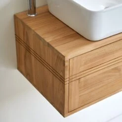 Basic - Meuble Sous Vasque Teck Massif 95 Cm -Magasin De Meubles 1200 1200 meuble sous vasque teck massif basic 95 cm 7
