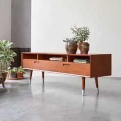 Magda 50's - Meuble TV En Acajou 180 Cm -Magasin De Meubles 1200 1200 meuble tv en acajou magda 50s 180 cm 3