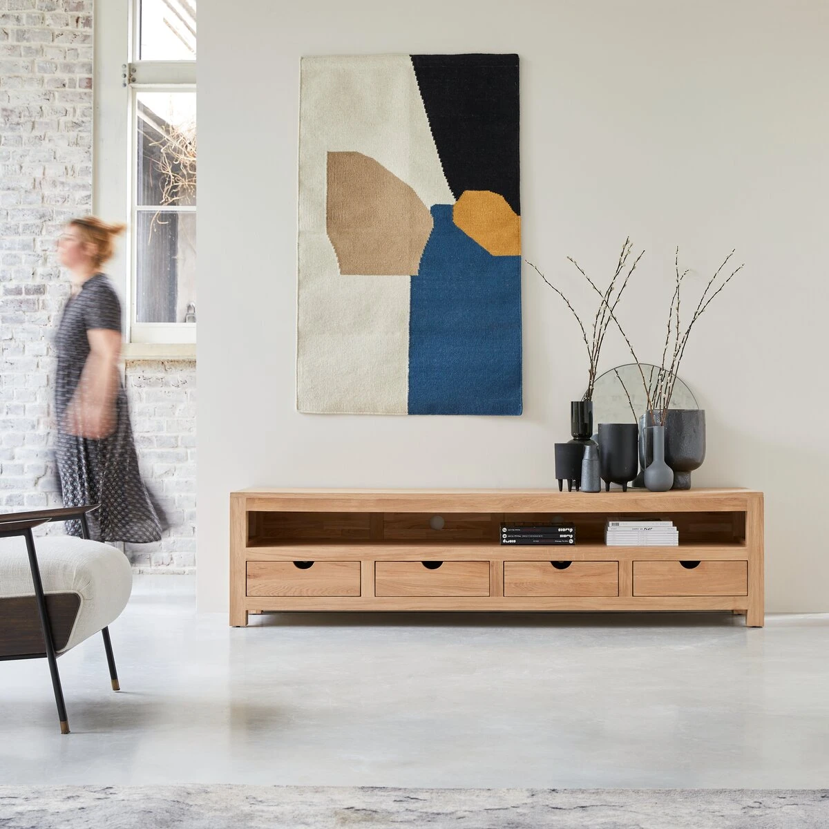 Oliver - Meuble TV En Chêne Massif 200 Cm 3 Oliver - Meuble TV En Chêne Massif 200 Cm